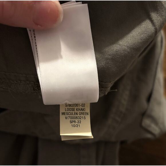 Gap Women’s 8 Tall 30 x 32 Pants Loose Khaki High Rise Straight Wide Chino - Picture 7 of 12